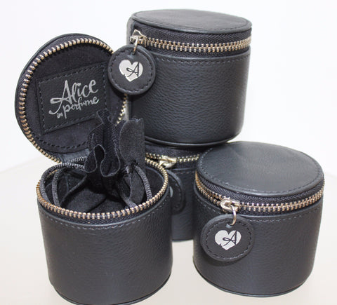 Luxury leather jewellery boxes – round